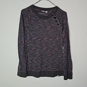 Roxy XL purple and gray long sleeve shirt